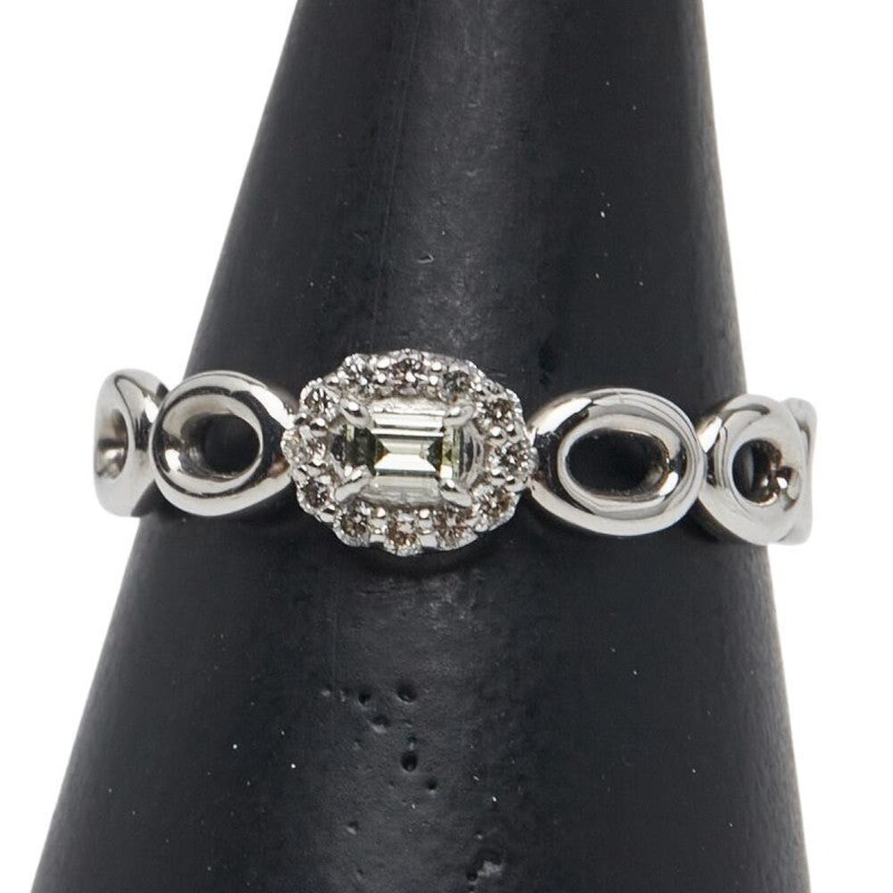 Unbranded Diamond Ring Platinum 900 Silver